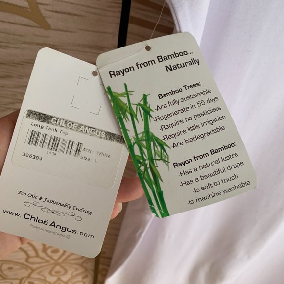 chloe angus white long tank top or slip - Picture 3 of 8